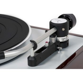 Thorens TD-403 DD walnut tonearm detail