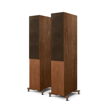 KEF R-7 Meta walnut with grilles