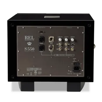 REL S/550 black lacquer rear-connections