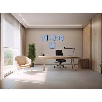 iZiSound Wave in office with grey panel