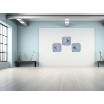 iZiSound Wave in office with grey panel