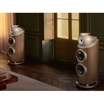 Bowers & Wilkins 801 D5 light walnut in room