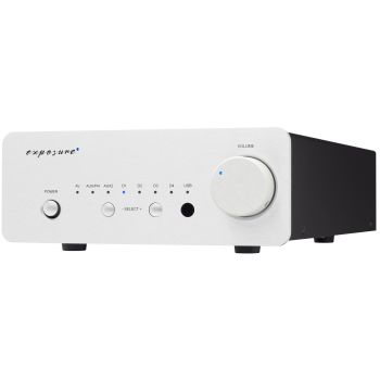 Exposure XM-5 integrated amplifier με dac , usb in ,  phono - silver