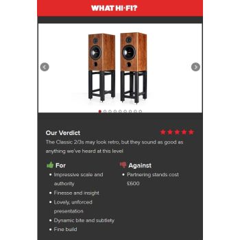 Spendor Classic 2/3 What HiFi test