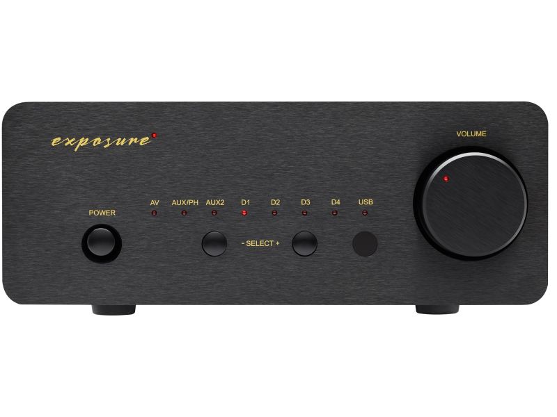 Exposure XM-5 integrated amplifier με dac , usb in ,  phono - black