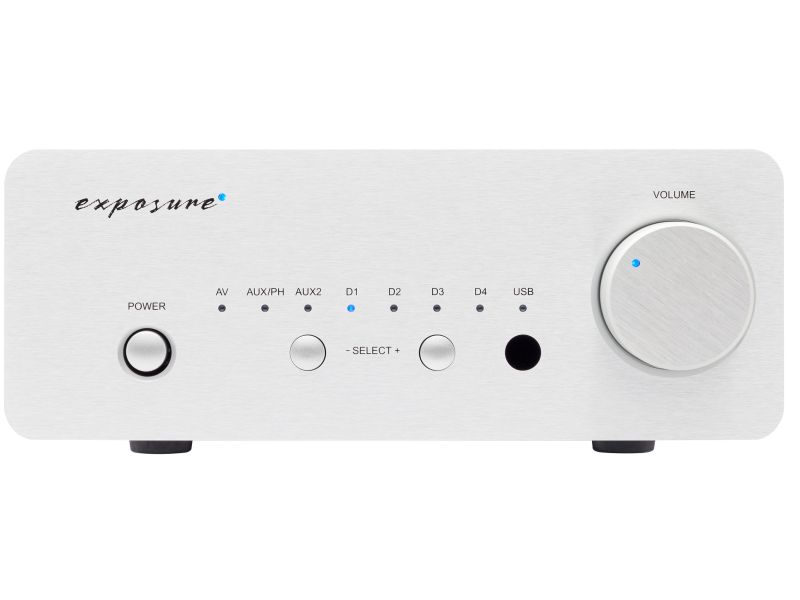 Exposure XM-5 integrated amplifier με dac , usb in ,  phono - silver