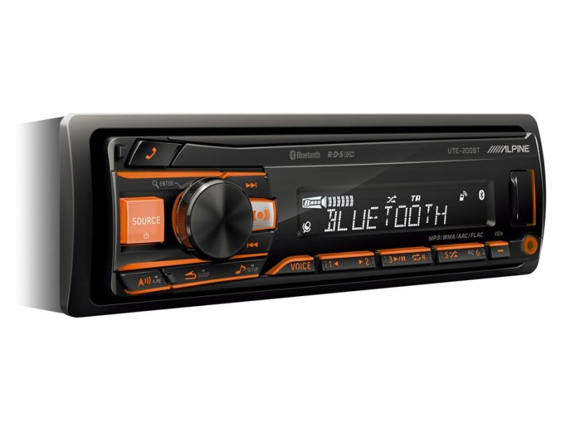 Alpine UTE-200BT blue/orange - radio usb bluetooth flac mp3